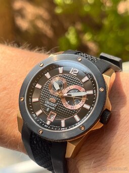 Hodinky Orient / cerno-zlate – sportovní automatické hodinky - 4