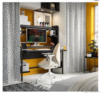 Herní / pracovní stůl IKEA FREDDE černý 140/185x74x146 - 4