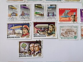 Známky 24x vzducholodě formule auta raketoplány Maďarsko - 4