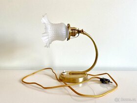 Starožitná mosazná stolní lampa lampička Art Deko - 4