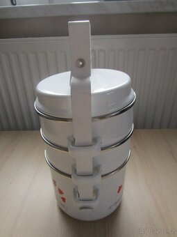 PLECHOVÝ - SMALTOVANÝ JÍDLONOSIČ - 4