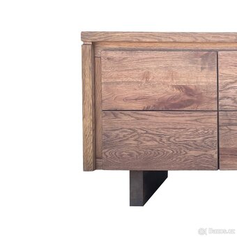 TV masivní komoda PUNE – dub 200 cm - 4