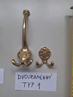 Mosazné háčky - několik druhů a velikostí - 4