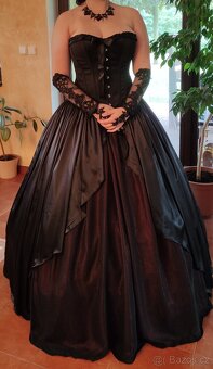 Maturitní šaty - černá plesová sukně Devil Night - 4