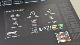 Asus TUF Gaming FA707 RYZEN 7 NVIDIA RTX 4060 8GB, 16GB/1TB - 4