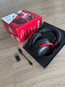 Herní sluchátka - HyperX Cloud III Wireless - Red - 4