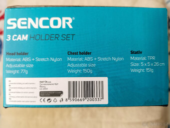Sada univerzál na akční kamery - hrudní pás, čelenka, tripod - 4