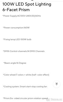 2 kusy led spot Shehds 100W - 4