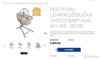 Chicco Baby Hug 4v1 – výborný stav + matrace Träumeland ZDAR - 4
