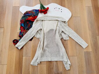 Béžový pletený kardigan - 4