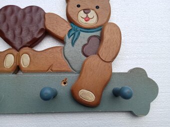 Nástěnný věšák- medvídci, třeba do dětského pokoje - 4
