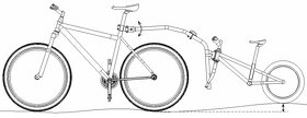 Tandemova tazna tyc DOMADO - na detsky bicykel - 4