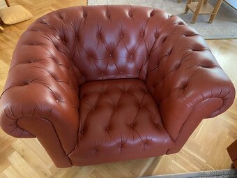 kožená sedací souprava Chesterfield 3+2+1 - 4