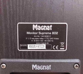 Prodám repro Magnat Monitor Supreme 802 set 5.0 - 4