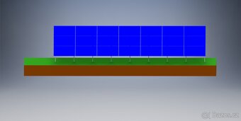 Masivní konstrukce na fotovoltaickou elektrárnu. - 4