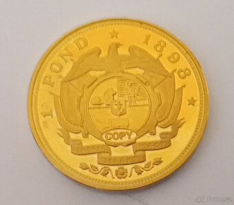 Pozlacená replika legendární mince Single 9 (1899) - 4