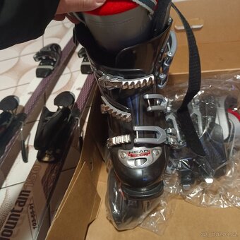 Lyže délka 150cm, lyžařské boty Head černé 25 - 4