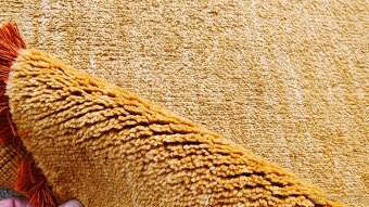 Vlněný koberec Handloom Fringes – oranžový 3ks - 4