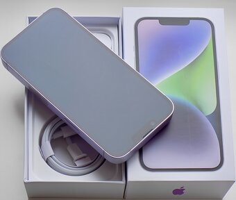 iPhone 14 Purple BATERIE 100% TOP - 4