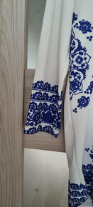Tunika šaty bílo modrý vzor - 4