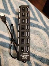 7 Portů Led USB 2,0 adaptér Hub - 4
