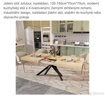 Luxus design jídelní stůl rozložitelný - 4
