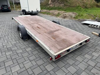 Přívěs, brzděné plato, 4.5 x 1.8m, 1.300kg, nové pneu - 4