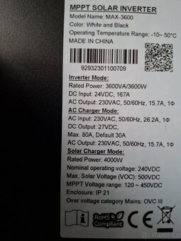 Měnič Axpert max 3600w 24V - 4