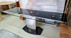 Nový skleněný rozkládací stůl 95x165+40 cm - 4