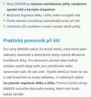 Singer M3205 šicí stroj - 4