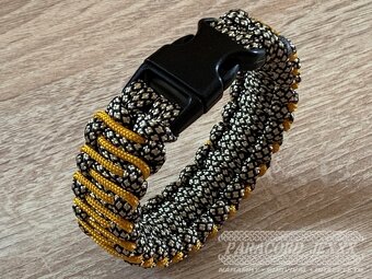 Paracord náramek (18 cm) bronze - gold - 4