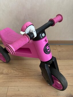 Neon Funny Wheels 2v1 růžové odrážedlo - 4