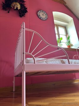 Dětská postel s matrací růžová - 4