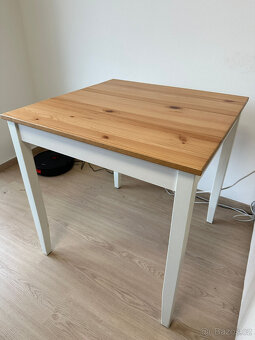 IKEA jídelní stůl Lerhamn a 2x židle Stefan včetně podsedáků - 4