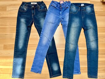 Dívčí rifle/džíny/džegíny vel.146 s regulací - 4