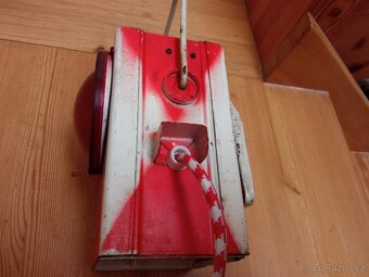 Retro ČSD nádražní lampa koncové světlo vlaku Kovo Věšín - 4