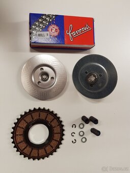 Jawa 50 pionýr 550,555,20,21,23 spojka, spojkový koš - 4