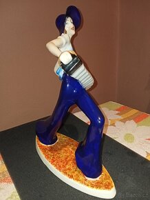 Harmonikářka ART-DECO ROYAL DUX sig.SCHAFF v.28 cm š 23cm - 4