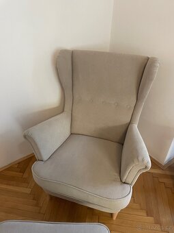 Křeslo IKEA STRANDMON s podnožkou - 4