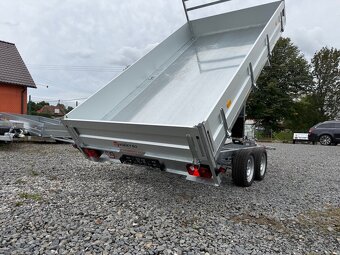 Přívěsný vozík 354x185cm,hydraulicky sklopný 3-strany,3500kg - 4
