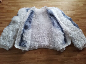 Dívčí chlupatkový svetřík, vel. asi 152-158 - 4