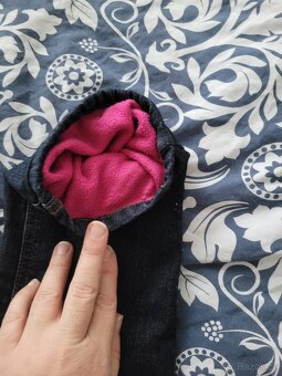 Zateplené džíny pro holku, v.140 - 4