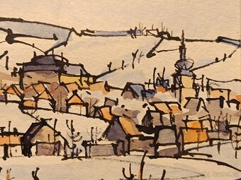 Obraz Pavel Kopáček, Zima v Novém Městě, 27x37 - 4
