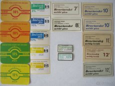 pivní etikety pivovar Benešov 125ks z let 1948-1990 - 4