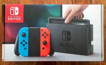 Modované Nintendo Switch + krabice, příslušenství a 32 her - 4