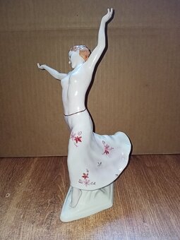 Polo akt tanečnice ART-DECO starý ROYAL DUX V.31cm - 4