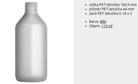 Plastové PET lahvičky 115ml, 215ml a rozprašovače - 4