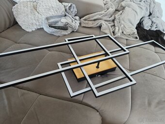 Stropní LED světlo ( černá + dřevo ) - 4