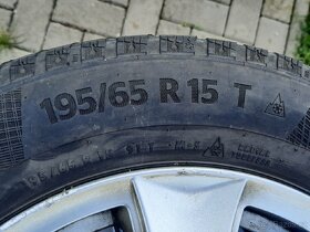 Prodám 4kola / zimni obuti pneumatiky Continental 195/65 R15 - 4