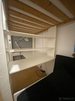 Palanda vyvýšená postel se stolem a rozkládacím křeslem - 4